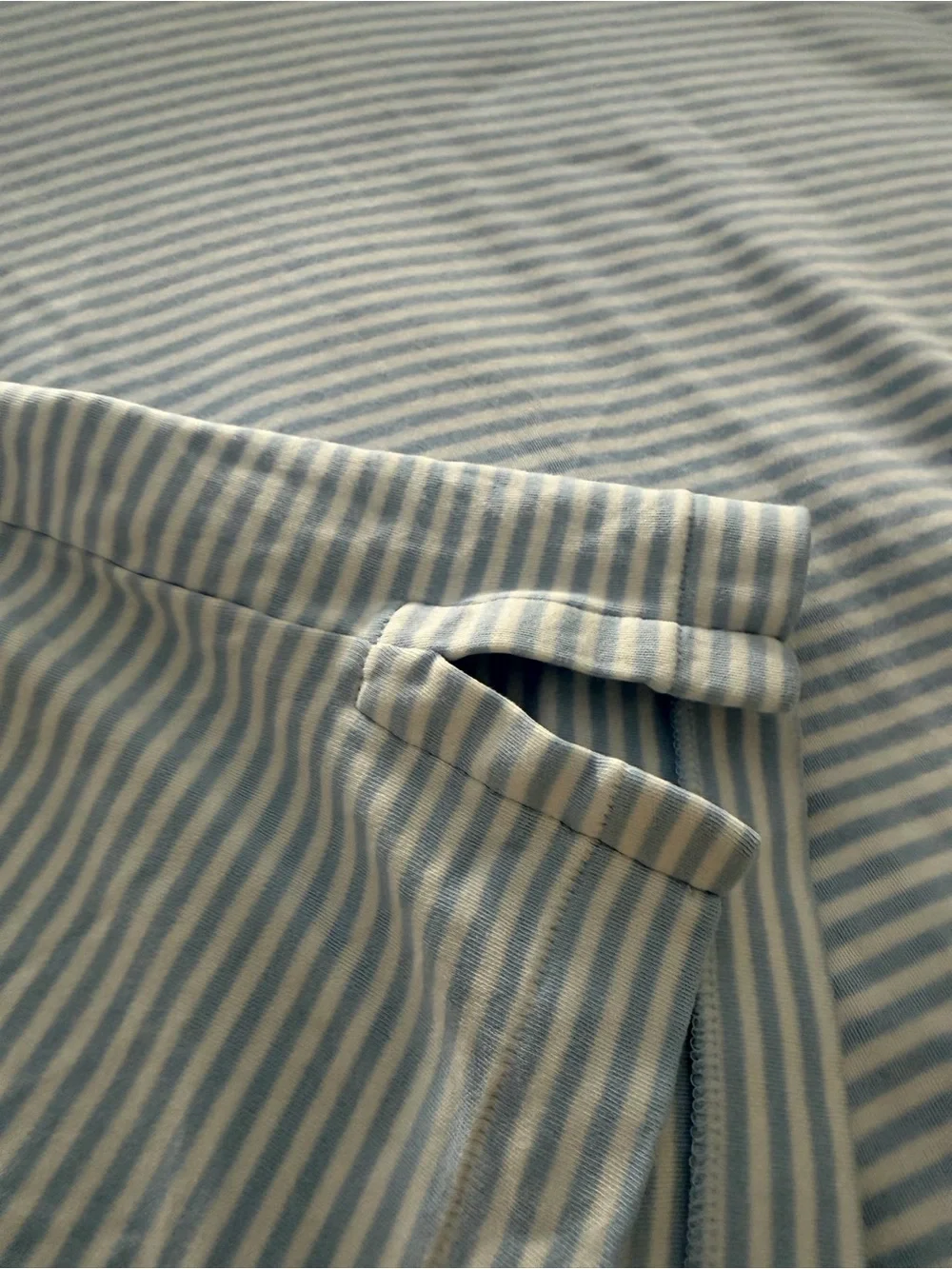 Ralph Lauren Light Blue & White Soft Cotton Striped Polo Shirt